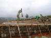 Tamping the concrete