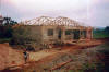 Roof rafters going up
