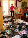 Shoes in living room