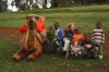 Trena, Naiomi & the boys with a camel