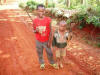 Two boys with pangas