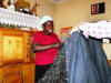 Beatrice receiving new clothes