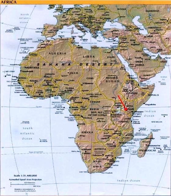 map of kenya africa. to Kenya in Africa
