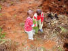 Godfrey & Joshua pulling weeds