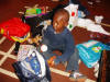 Joshua with Christmas gifts