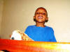 Hezekiel in his new bed
