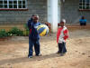 With ball